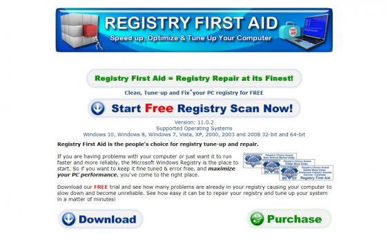 Registry First Aid registry cleaners purchase download window